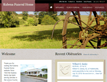Tablet Screenshot of kubenafuneralhome.com